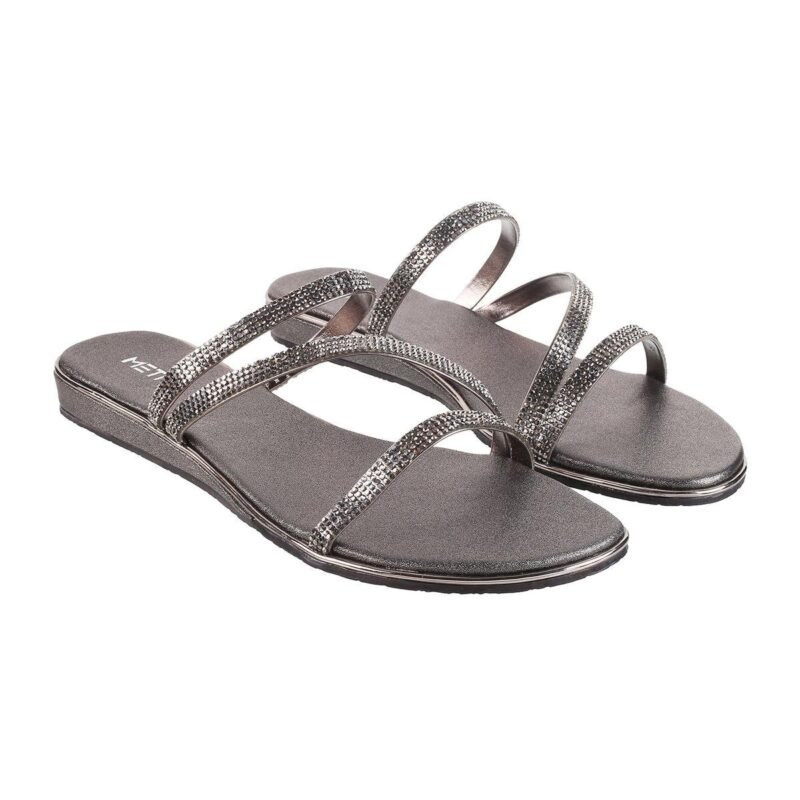 SleekStep Gun-Metal Casual Slippers
